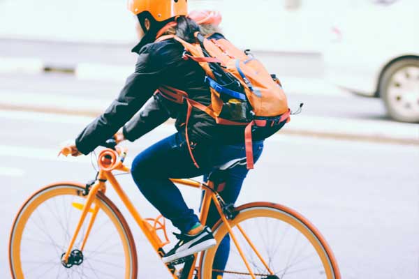 man on a bycicle
