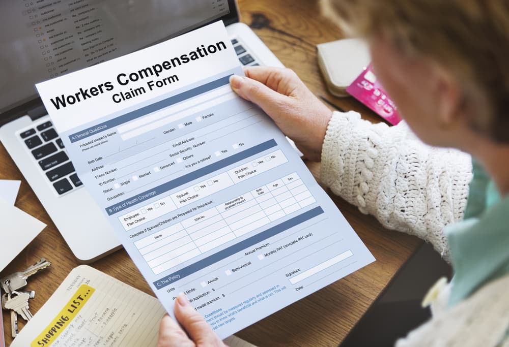 Workers Compensation Claim Form Insurance Concept